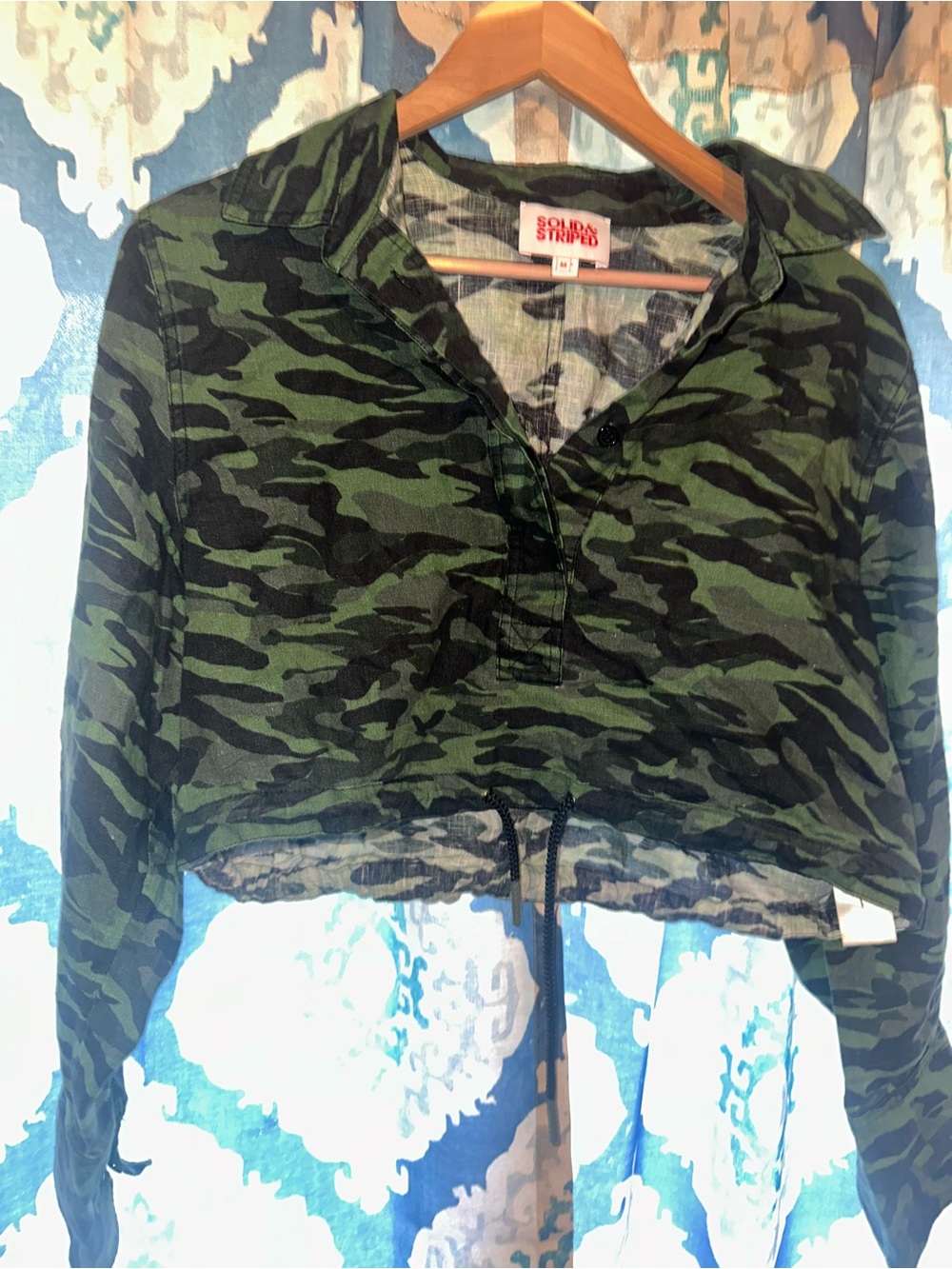 Solid & Striped Camo Cropped Top | Streetwear Utility Chic